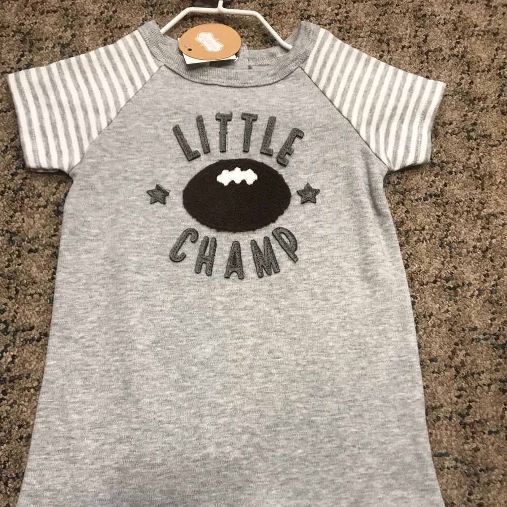 MudPie Little Champ Football Raglan - Picture 2 of 4